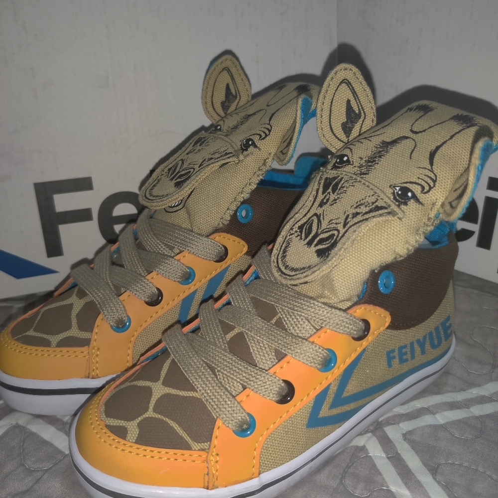 Feiyue Delta Mid Kid'sColor Orange/Tan/Cyan/Brown Giraffe Size 11 Little kid's - Picture 8 of 12